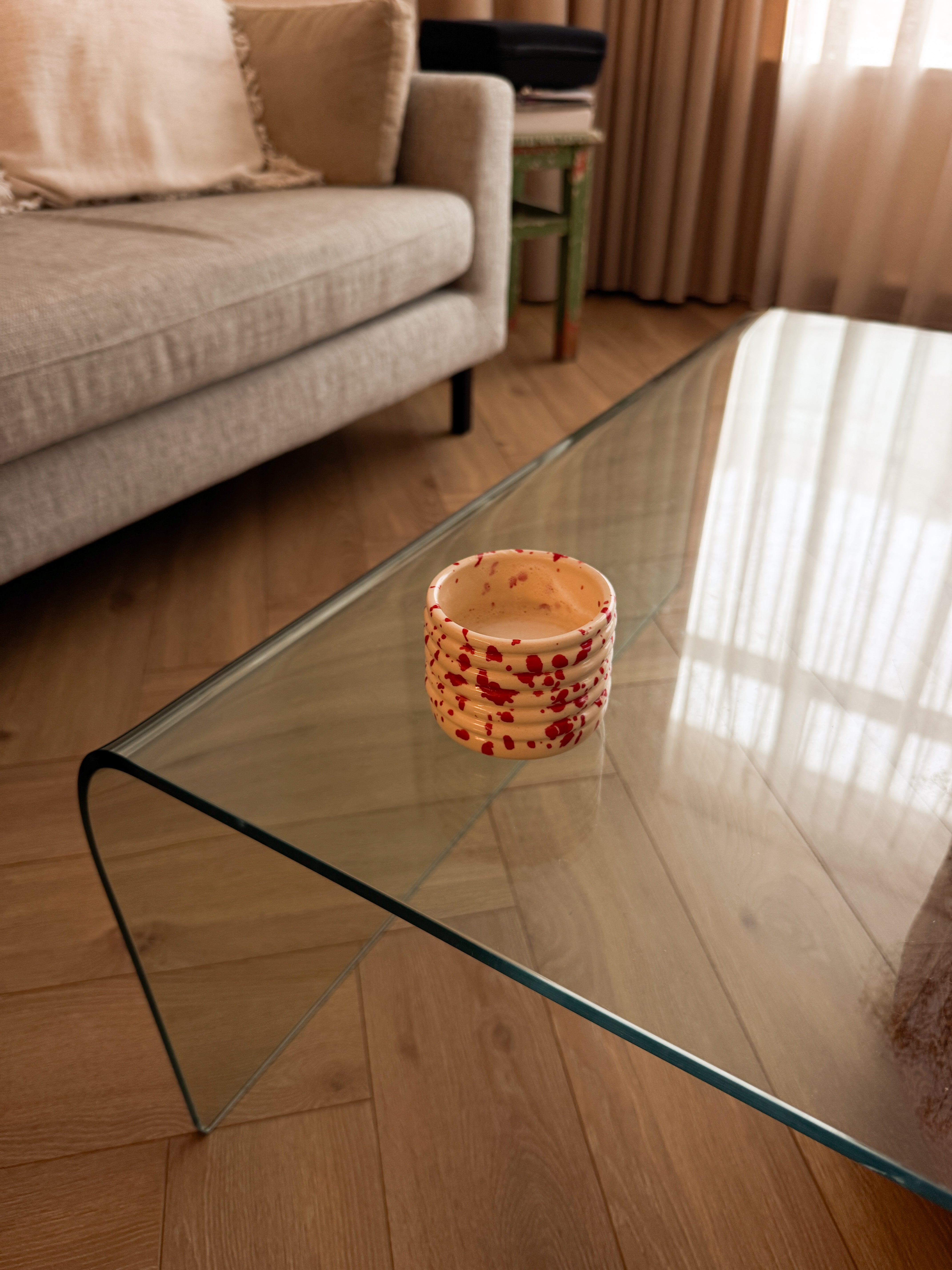 Puglia mok ribbel fijn rood